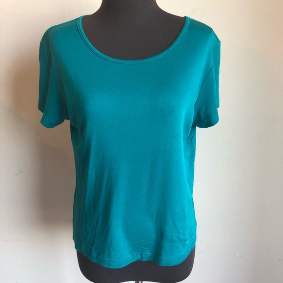 Valerie Stevens Tops - Valerie Stevens sz M teal short sleeve blouse